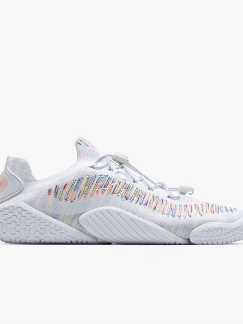 Vivo Barefoot White Multi-Color Knit Athletic Shoes Motus Flex